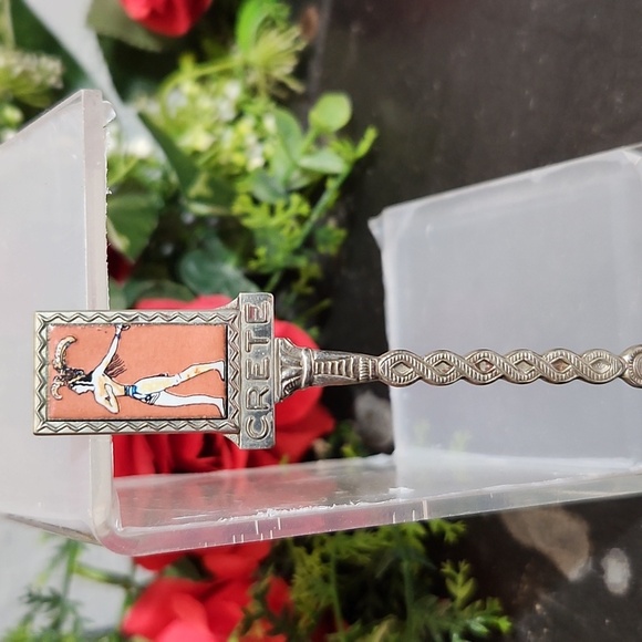 CRETE Greece Souvenir Silver Colored Spoon - Picture 4 of 9